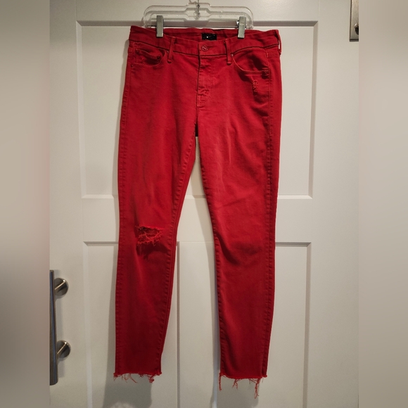 Mother Red Skinny Jeans